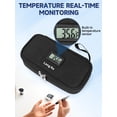 thumbnail image 4 of SUNMON Insulin Cooler Travel Case for Pen & Vials, Temperature Display Diabetic Medical Cooling Bag with Protective Ice Brick, Tsa Approved Refrigerated Diabetes Supplies Carrying Organizer(Black), 4 of 9