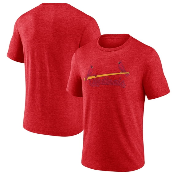 Men's Red St. Louis Cardinals Cooperstown Series Sweep Tri-Blend T-Shirt