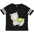 thumbnail image 3 of Inktastic Cute Llama with Colorful Blanket Boys or Girls Toddler T-Shirt, 3 of 5