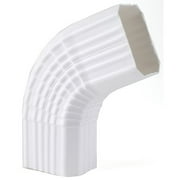Genova DuraSpout 3.29 in. H x 2.29 in. W x 8.8 in. L White Vinyl B Downspout Elbow