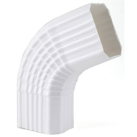 Genova DuraSpout 3.29 in. H x 2.29 in. W x 8.8 in. L White Vinyl B Downspout Elbow