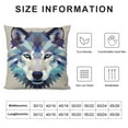 thumbnail image 6 of COMIO Animal with Geometry Wolf Head Pillow Case 2-Pack Short Plush Pillowcase White, 6 of 6