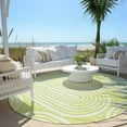 thumbnail image 6 of Addison Rugs Chantille Indoor/Outdoor Contemporary Art Deco Green Washable Round Rug, 8' x 8', 6 of 6