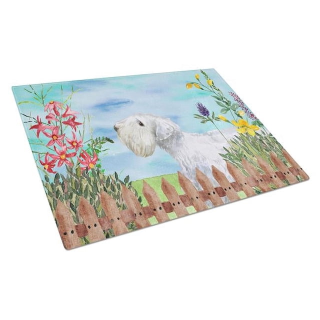 Carolines Treasures CK1246LCB Planche à Découper en Verre à Ressort Sealyham Terrier, Grande