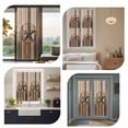 thumbnail image 7 of Country Star Brown Window Privacy Film, Western Texas Vintage Farmhouse Wooden Static Cling UV Sun Blocking Heat Control Window Tint, Non-Adhesive One Way Windows Privacy Cover 17.7''x78.7'', 7 of 7