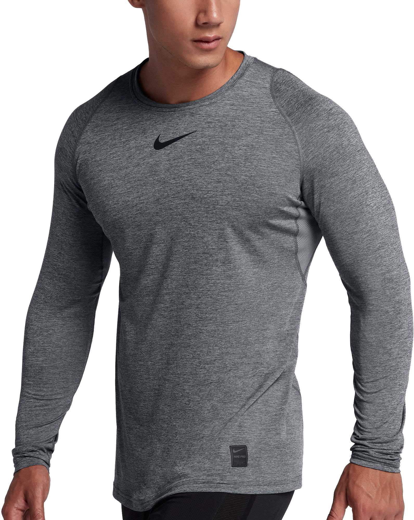 Nike Men's Pro Long Sleeve Fitted Shirt - Walmart.com