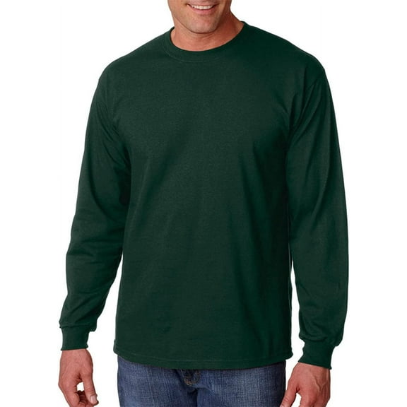Gildan Ultra Cotton 6 oz. Long-Sleeve T-Shirt (G240) FOREST GREEN X-Large