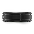 thumbnail image 3 of Auriga Fine Jewelry Stainless Steel Brushed and Polished Black IP-plated with CZ 8mm Men's Band Size 9, 3 of 7
