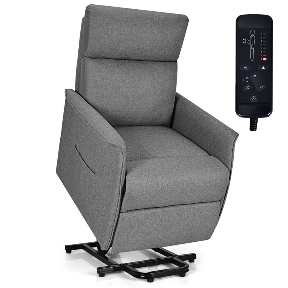 Finihen Electric Power Lift Relax Sofa Recliner Chair, Power Lift Recliner Sofa, Power Lift Massage Recliner Chair for Elderly with Heavy Padded Cushion, for Living Room, Bedroom, Gray Finihen Electric Power Lift Relax Sofa Recliner Chair, Power Lift Recliner Sofa, Power Lift Massage Recliner Chair for Elderly with Heavy Padded Cushion, for Living Room, Bedroom, Gray