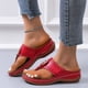 thumbnail image 1 of Zapatillas de cuña cómodas de verano para mujer, sandalias de playa informales de fondo grueso Wmkox8yii ytu6980, 1 of 8