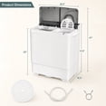 thumbnail image 3 of Costway 26lbs Portable Semi-automatic Washing Machine W/Built-in Drain Pump Grey, 3 of 10