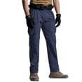 thumbnail image 2 of Domzest Men's Tactical Pants Water Resistant Ripstop Cargo Work Lightweight EDC Hiking Pants with Multi Pockets Light pink XL, 2 of 4