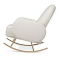 thumbnail image 4 of Million Dollar Baby Compass Upholstered Modern Fabric Rocker in Cream with Rose Gold Legs, 4 of 8