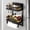 Black, variant on iFaveorr Magnetic Spice Rack for Refrigerators, Foldable Shelf with Towel Holder, 2-Tier Kitchen Organizer, 11.81 x 4.72 x 14.57 in