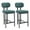 Antique Green, variant on Hassch Upholstered Barstools Set of 2, Armless Counter Height Bar Stools with Curved Backrest, Padded Seat & Sturdy Metal Legs, Antique Green