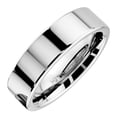thumbnail image 2 of Metals Jewelry 6mm Flat Pipe Cut Tungsten Carbide Wedding Ring Mirror Polished Band Size 6.5, 2 of 6