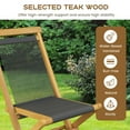 thumbnail image 6 of Costway Teak Wood Outdoor Camping High Stability Folding Chairs, Black (Set of 2), 6 of 10