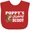 Red, variant on Inktastic Poppy's Fishing Buddy with White Text Boys Baby Bib