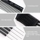 thumbnail image 2 of 4 Pcs Teasing Comb and Hair Pick Set with Metal Prongs, Carbon Volume Boost Design, Black, 2 of 4