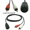 thumbnail image 5 of Yammee 5Pins DIN Female To 2 RCA Male PlugStereo Adapters Cable 1.5M Converters, 5 of 10