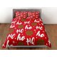 thumbnail image 3 of Santa Claus Ho Ho Ho Laugh Juego de Funda Nórdica Rojo, Navidad Ropa de cama de tamaño completo, 3 of 4