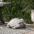 thumbnail image 2 of GDF Studio Delphos Outdoor Turtle Garden Statue, Dark Gray, 2 of 7