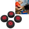 thumbnail image 4 of RC Tires, 1:10 Short Truck Tires Plastic Rubber  for 1:10 RC Red, 4 of 8