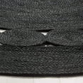 thumbnail image 3 of Handmade Braided Natural Pure Jute Black Color Tikki Round Rugs Size 4 x 4 Feet Round ( 120 cm x 120 cm ), 3 of 3