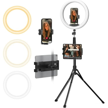 12" Ring Light with 74" Extendable Tripod Stand & iPad, Phone Holder, LED Circle Light with Phone,Tablet Holder for Video Recording, Photography, Live Stream, Makeup, Webcam, TikTok, YouTube