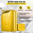 thumbnail image 3 of KFFKFF Bidon de Carburant Jerry, 5.3 Gallons / 20 L Bidon de Gaz Jerry Portable avec Système de Bec Flexible, Réservoir de Carburant en Acier Antirouille et Résistant à la Chaleur pour Voitures Camions Équipement, Jaune, 3 of 9