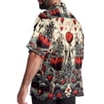 thumbnail image 3 of Love Men's Short Sleeve Hawaiian Beach Poplin Shirt Casual Printed Button Down Summer Unisex Shirt, 3 of 6