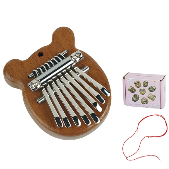 QAYOZ Thumb Piano 8-tone Kalimba Mahogany Mini Kalimba Finger Piano Portable Instrument