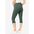 thumbnail image 2 of Woman Within Plus Size Stretch-Cotton Knit Pull-On Pocket Capri Leggings, 2 of 6
