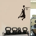 thumbnail image 4 of Matsuzay Adhesivo de pared jugador de baloncesto Dribbling papel pintado cómodo moderno accesorio para el hogar puerta decoración arte Decoración del hogar, 4 of 6