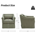 thumbnail image 6 of Bonzy Home 360° Swivel Accent Chair, Upholstered Fabric Leisure Armchair with Removable Cushions, Green, 6 of 6