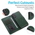 thumbnail image 5 of Dteck for Samsung Galaxy S23 Wallet Case with Wrist Strap, 2 IN 1 Premium PU Leather Magnetic Kickstand Shockproof Removable Flip Protective Cover for Samsung S23 5G 6.1 Inch,Green, 5 of 7