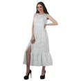 thumbnail image 3 of Moomaya Robe Imprimée Femme Fête Mariage Tenue de Soirée Robe Maxi en Rayonne à Col Halter, 3 of 4