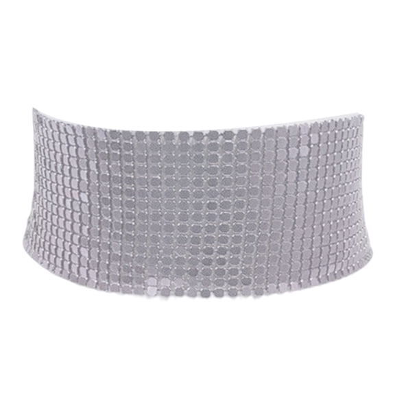 Wide Crystal Rhinestone Choker Necklaces Collar Neck Chain For Women-4cm||silver