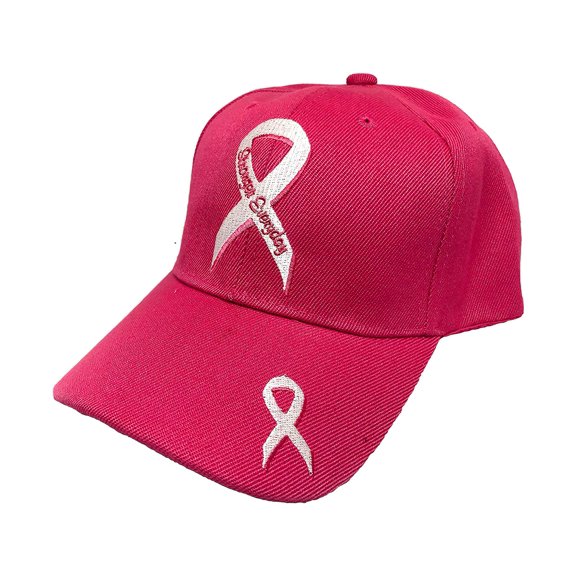 Black Duck Brand Breast Cancer Awareness Stronger Everyday Pink Ribbon Adjustable Baseball Hat/Cap (Pink, 1 Hat)