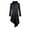 Black, variant on IROINNID Men's Long Sleeve Mid-Long Coat Solid Color Comfy Halloween Retro Steam Punk Gothic Cape Jacket With Metal Button Long Trench Coat