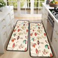 thumbnail image 4 of Kitchen Rugs Sets Of 2,Red Mushroom Light Pattern Anti Fatigue Kitchen Mat Rugs Non Slip Washable,Decorative Kitchen Floor Mats for Kitchen,Sink,Laundry,17"x47"+17"x47", 4 of 5