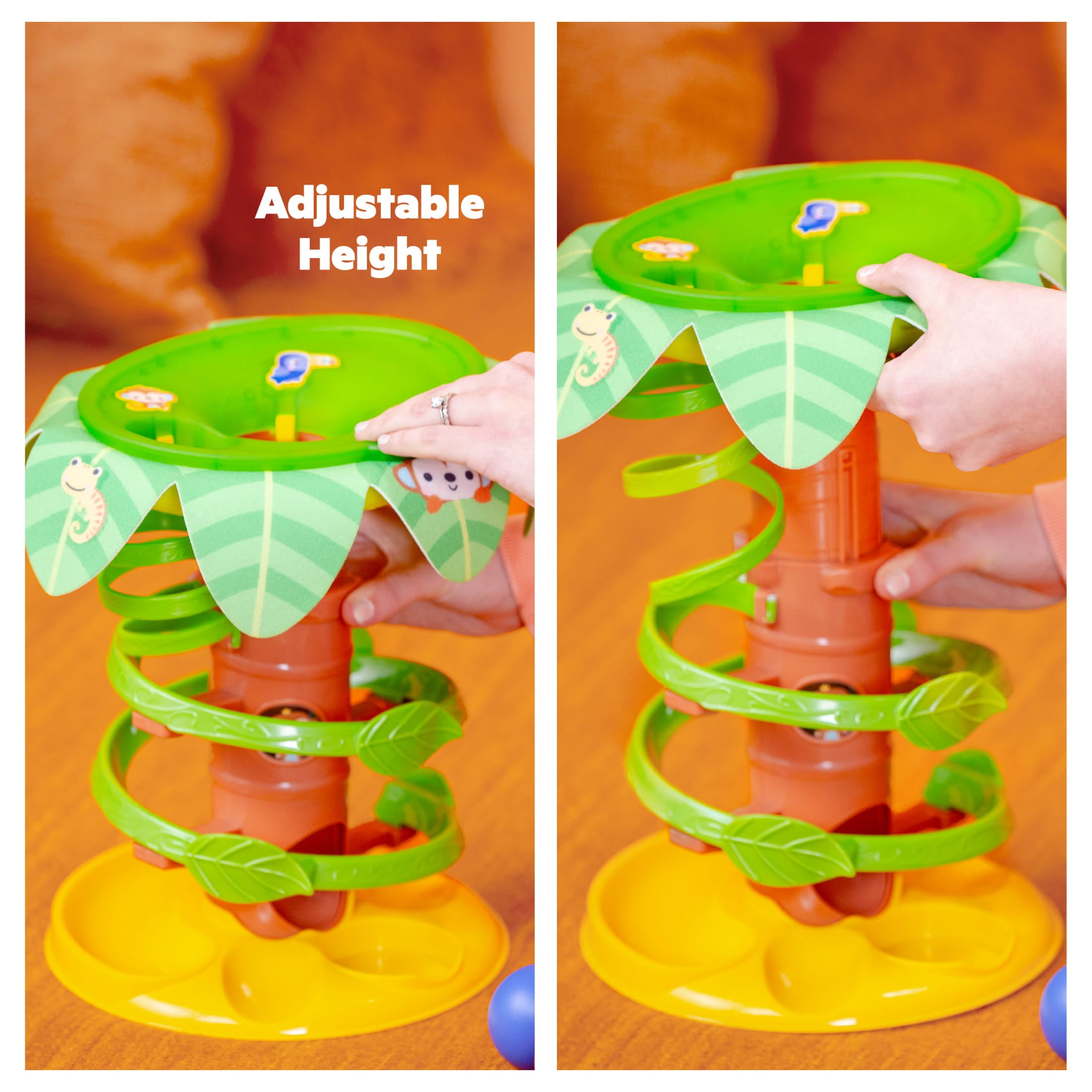 Bright Starts Tropical Twirl Ball Play Toy, Unisex, Multicolor, Ages Infant to Toddler