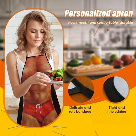 

WEPRO 1pc Adult Household KitchenApron Fun Printing Household Cleaning Apron Er Otic Role Play