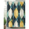thumbnail image 2 of Impressionist Style Shower Curtain Set ，Waterproof Fabric Shower Curtains Green Yellow Blurred Abstract Shower Curtains for Bathroom,Bathroom Decor 60"x72", 2 of 6