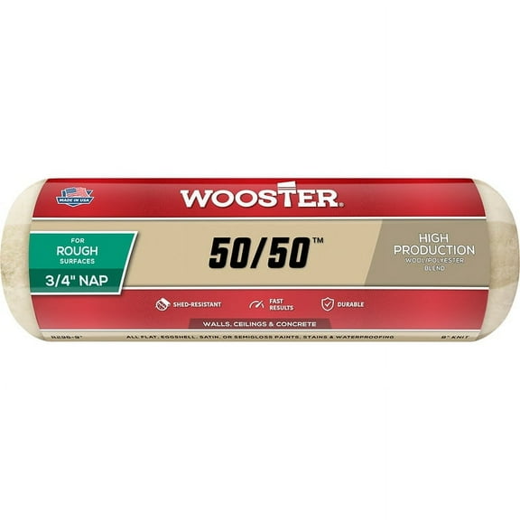 40-Pack of 9” x 3/4” Nap Wooster R296 50/50 Lambswool & Polyester Roller Cover