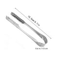 thumbnail image 2 of SHANNOY Wave Clamping Design Tongs Silver 10Pcs 5.89X0.59X0.71in, 2 of 6