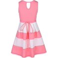 thumbnail image 3 of Big Girl Keyhole Back with Strap Bottoms and Necklace Pink 10 JKS2077, 3 of 4