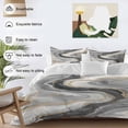 thumbnail image 4 of Grey Ombre Marble Bedding 3 Piece Duvet Cover Set Twin Size, Abstract Modern Art Soft Microfiber Comforter Cover with Zipper Closure & Pillowcases, Wrinkle & FadeResistant Quilt Cover, 4 of 9