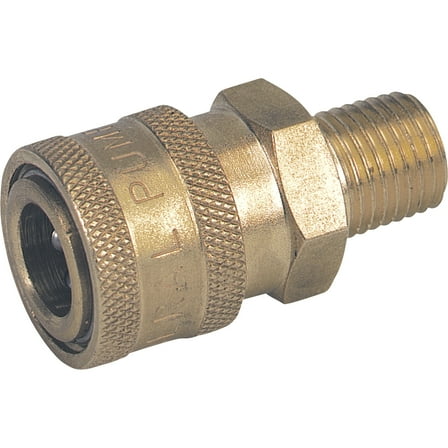 NorthStar Pressure Washer Quick Coupler, 1/4in. Male, 3000 PSI, Brass