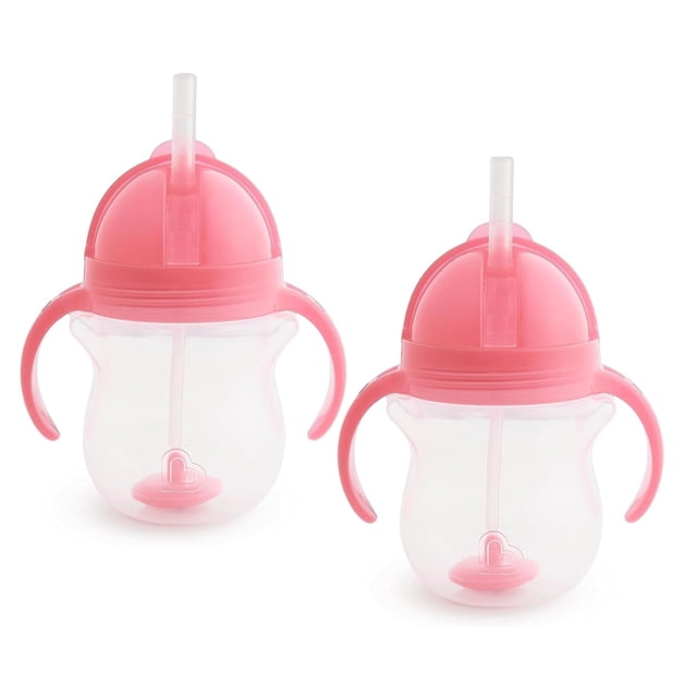 Pajita pesada Munchkin de Sippy Cups 200 ml para niños pequeños paquete de 2